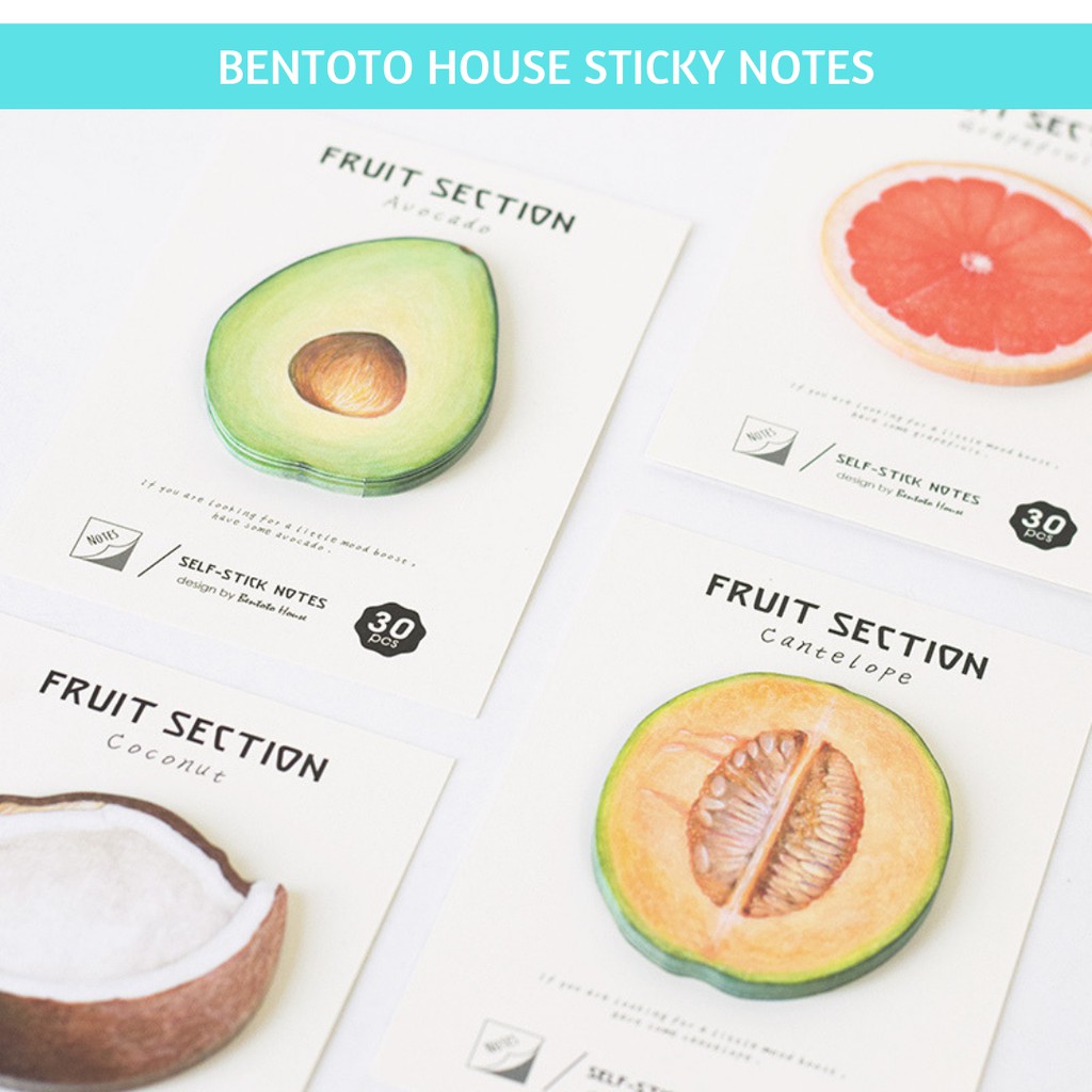 

BENTOTO HOUSE STICKY NOTES KOREA VERSI BUAH-BUAHAN MEMO CUTE STICKY NOTES