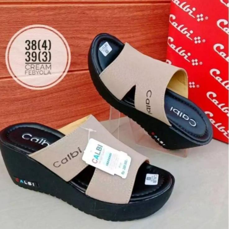 Terbaru.. SANDAL WANITA CALBI MODEL TERBARU/SANDAL WEDGES CALBI MURAH TERLARIS