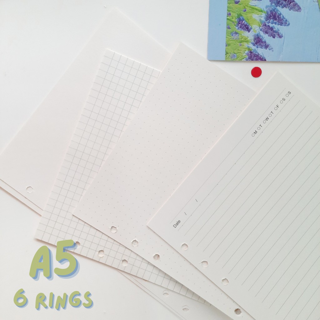 

Kertas Loose Leaf A5 6 Ring I Refill Kertas A5 I Isi Binder Notes