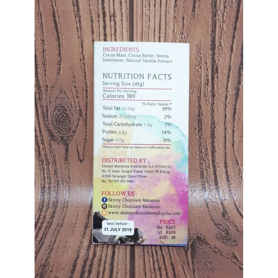 

SKINNY SKINY DARK CHOCOLATE SENSATIONS COKLAT KETO FRIENDLY 90GR