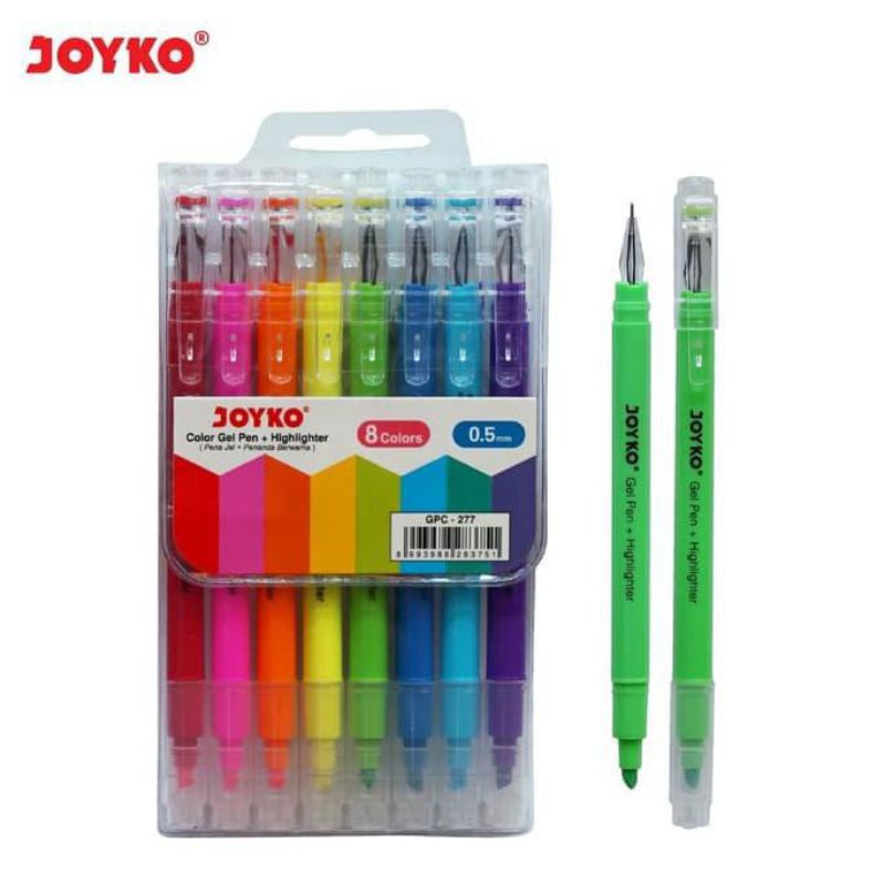 

joyko color pen+highlighter GPC-277 8 warna