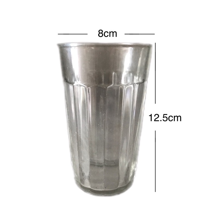 Gelas minum kaca jadul isi 6