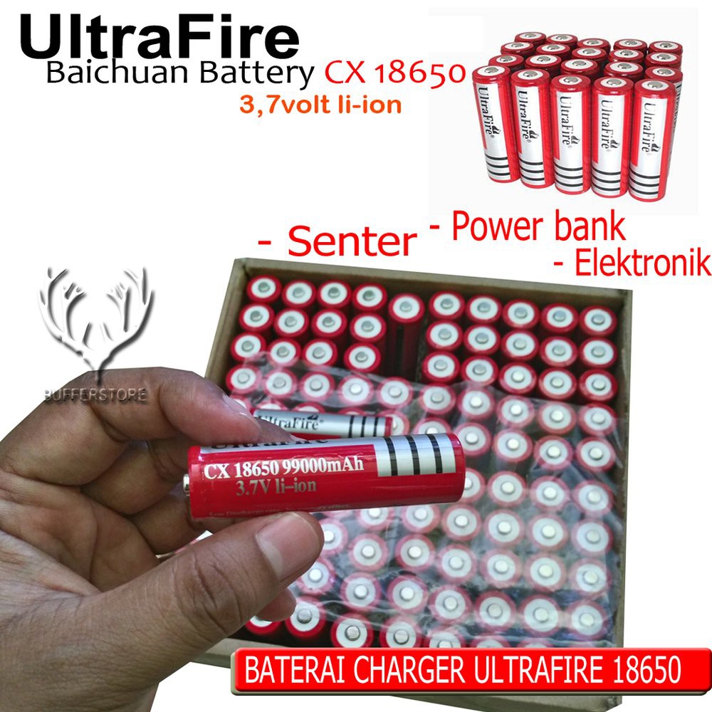Baterai Cas Ultrafire 18650 9900mah