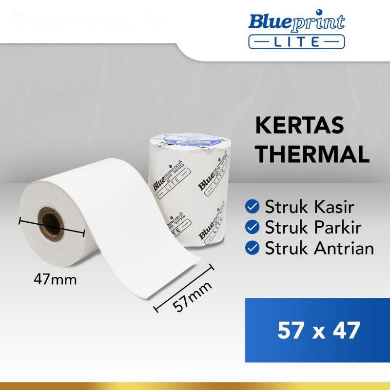 

BLUEPRINT Kertas Thermal/Kasir/Struk PPOB 57 x 47 mm (1 Roll)