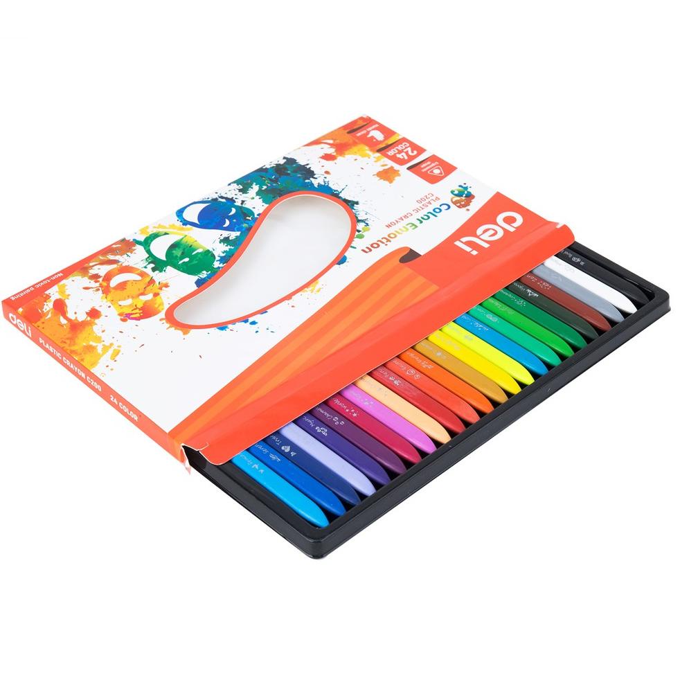 

[PRODUK QH7KU] Deli Krayon Plastik 12/18/24 Warna Cerah Bentuk segitiga ergonomis tidak beracun EC20000 MY0