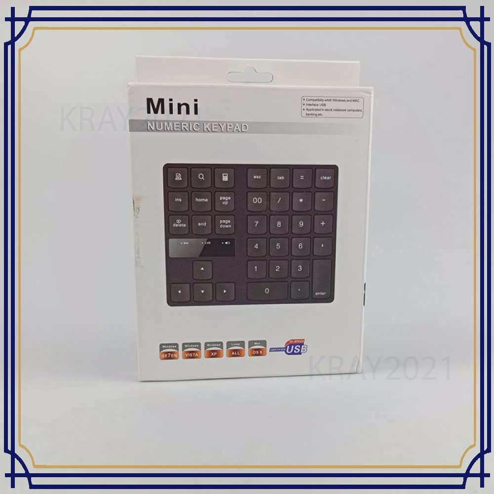 Keypad Numeric Multimedia Wireless 2.4GHz 35 Buttons KB020