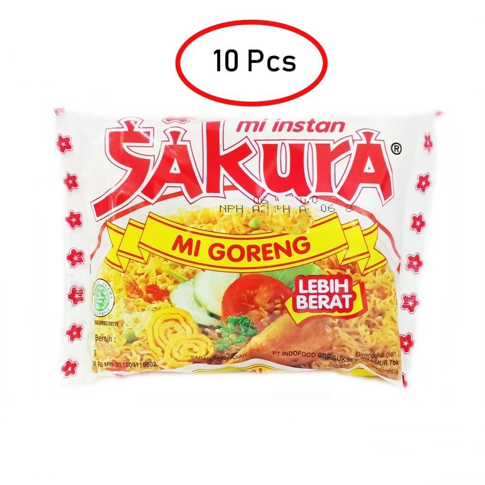 Mie goreng instant sakura 60gr ( 10pcs ) mie enak dan murah