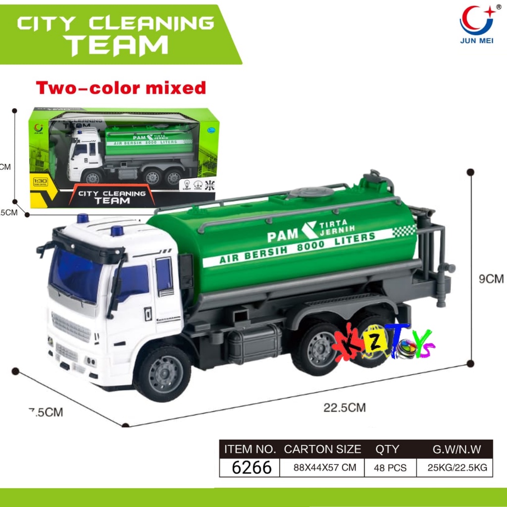 RC TRUCK KEBERSIHAN JALAN Truck Pembersih Jalan Air Pam Mainan Mobil Dinas Kebersihan