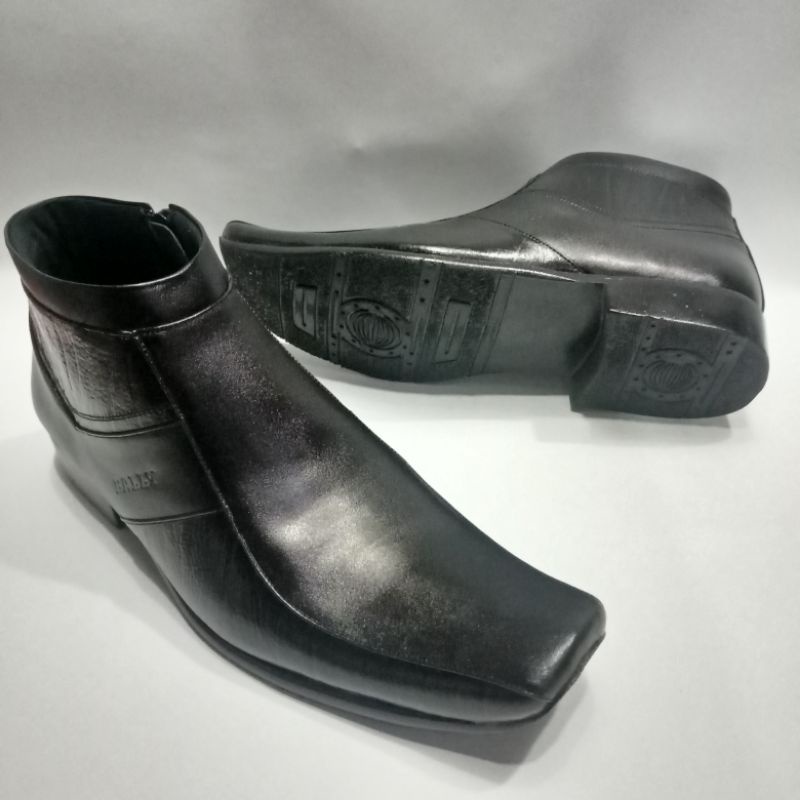 Pantofel Boot Pria Kulit Asli/Merek Bally/Sepatu Formal Pria