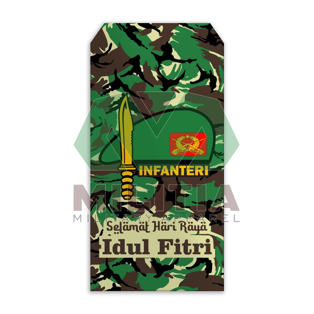 

Amplop Angpao TNI Tentara INFANTERI - Doreng Malvinas