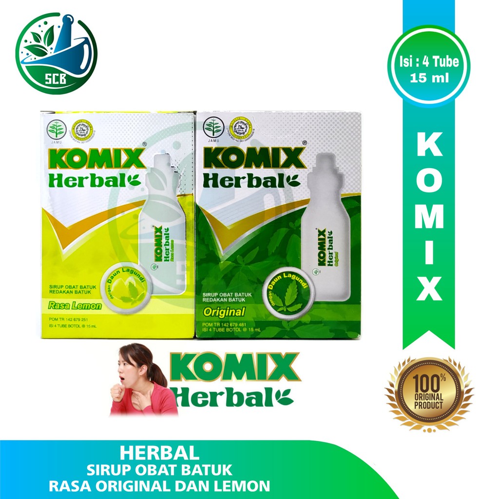 Komix Herbal Tube - Sirup Obat Batuk Tube ORIGINAL- HIJAU | pgmall