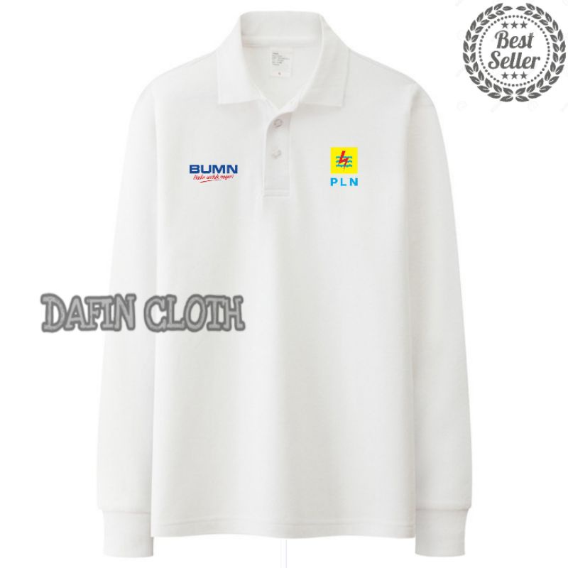 Polo shirt Kaos Kerah Pria Lengan Panjang BUMN LISTRIK PLN