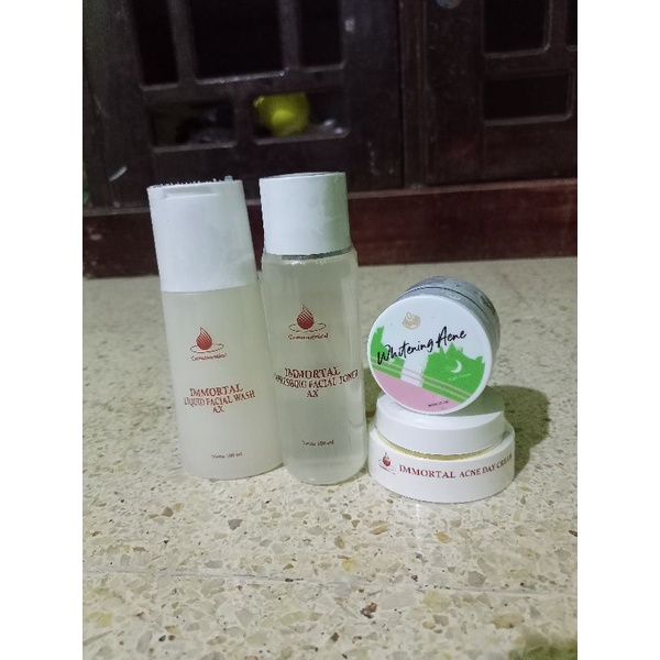 paket skincare immortal acne white