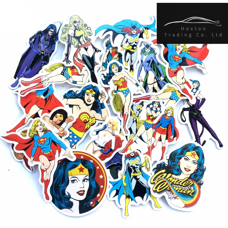 20pcs Lot Stiker Motif Marvel Wonder Woman Untuk Aksesoris Koper