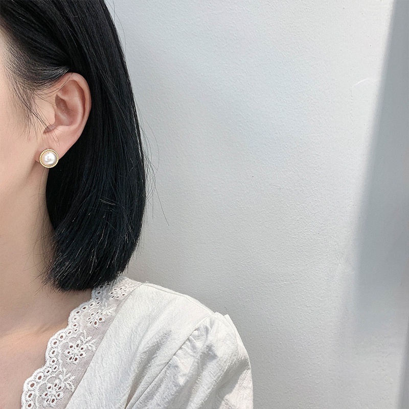 Anting Mutiara Gaya Retro Korea Untuk Aksesoris