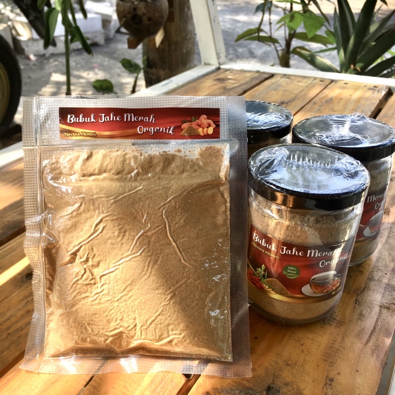 

100% Jahe Merah Bubuk Organik 75grams (plastik vakum)