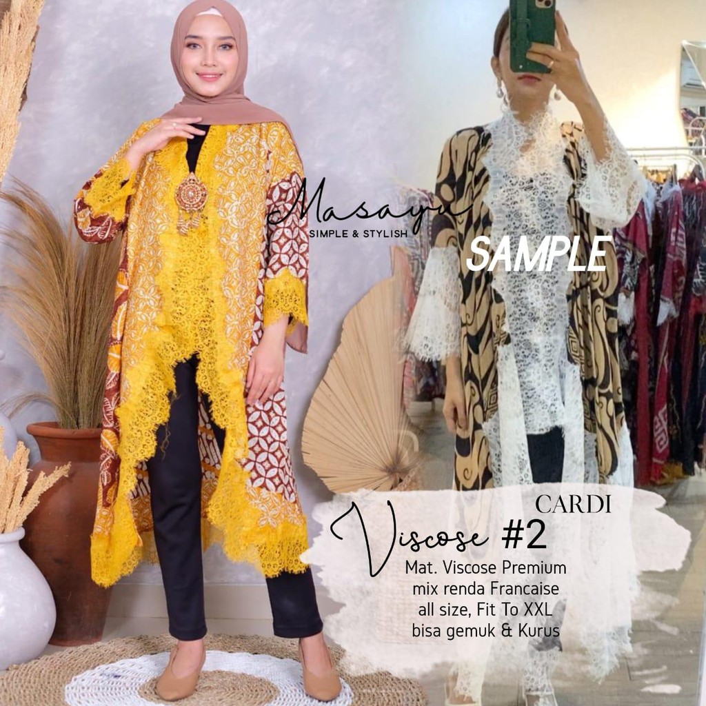 [PREMIUM] Cardi Viscose #2 Batik Asimetris Premium Midi Kombi Handmade Modern Kerja Pesta Muslim