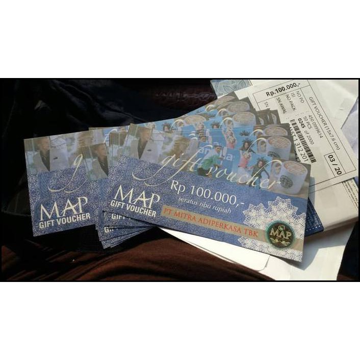 Voucher Map (Pt. Mitra Adi Perkasa) Pecahan 100.000 Edisi 2018 Harga Grosir Ready Stock