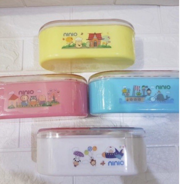 Ninio Baby Powder Case Twin Double - Tempat Bedak Tabur Bayi