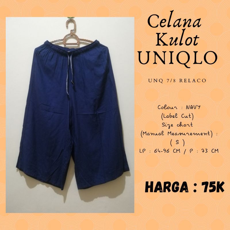 CELANA KULOT UNIQLO 7/8 (LABEL CUT) | CELANA KULOT WANITA