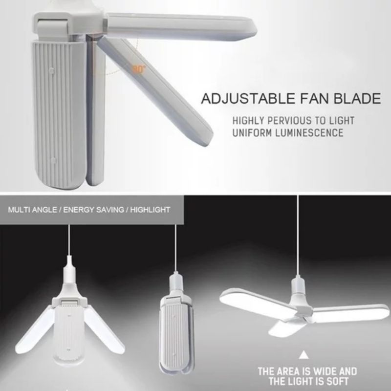 Lampu Bohlam LED E27 45W Model Kipas Lampu Fan Blade Bolb Super Terang