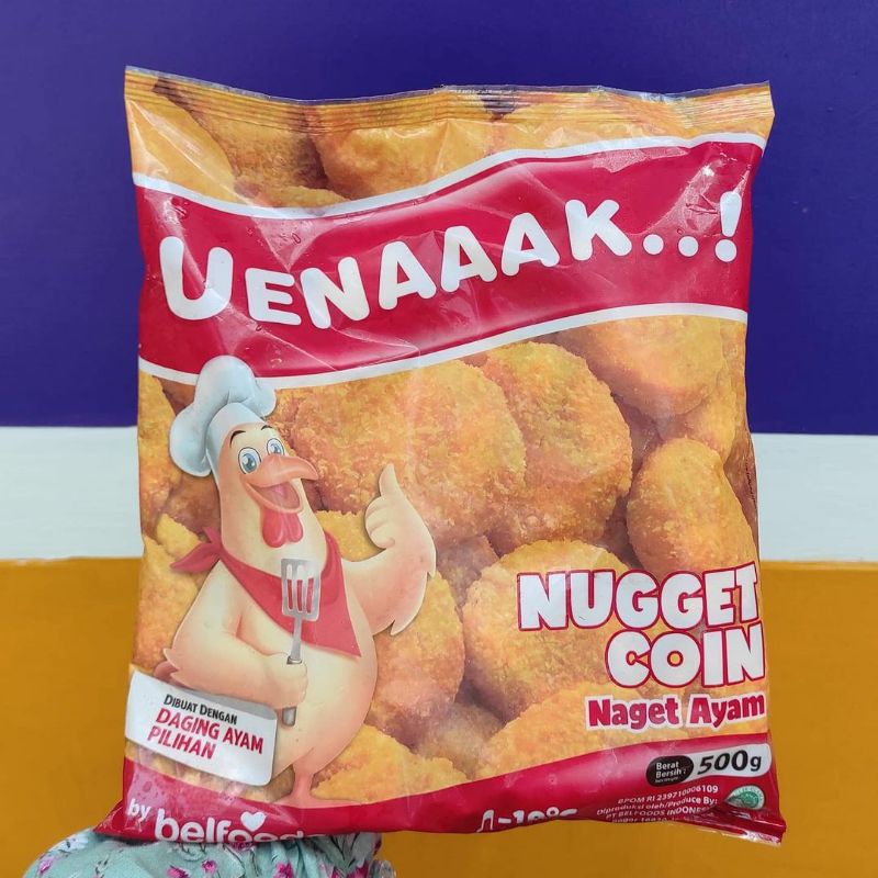 

Belfoods Uenak Chicken Nugget 500Gram Naget Ayam Belfoods