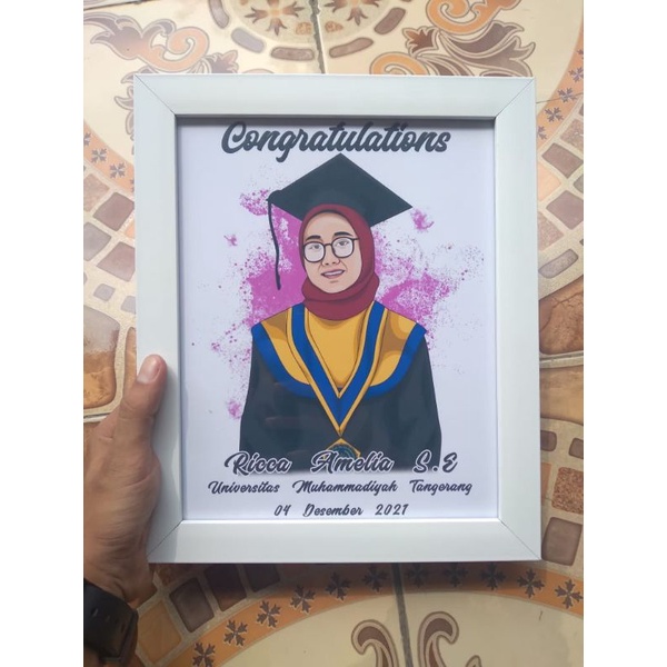 ILUSTRASI PIGURA / KADO WISUDA / KADO ULANG TAHUN / VECTOR FRAME