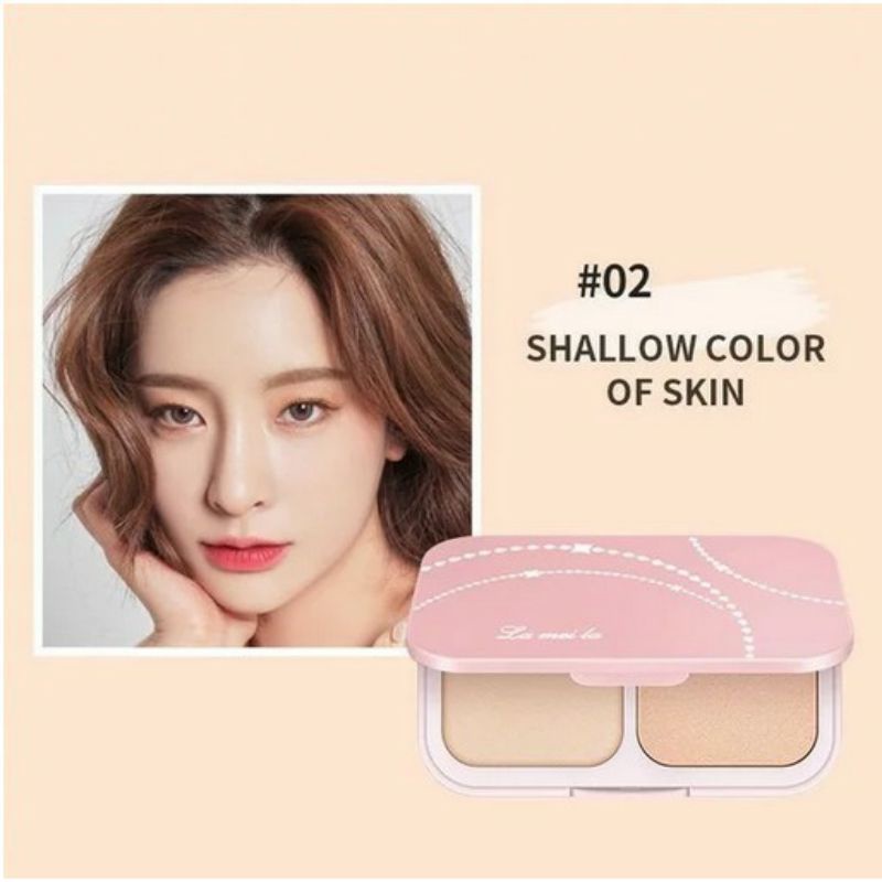 LAMEILA 5005 PRESSED POWDER PINK GEOMETRY BEDAK PADAT