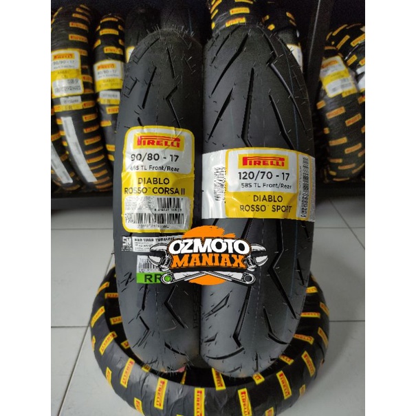 Paket Ban Pirelli Diablo Rosso Corsa 2 II 90/80-17 & 120/70-17 DRSport