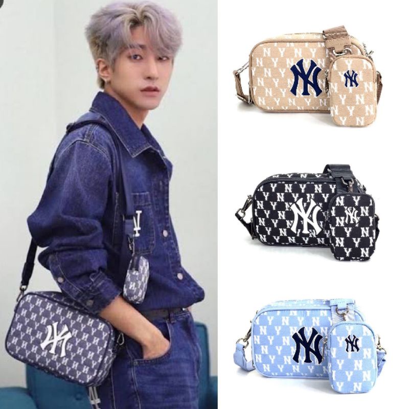 MLB Jacquard Monogram New York Yankees Crossbody bag tas selempang slingbag mini original authentic 