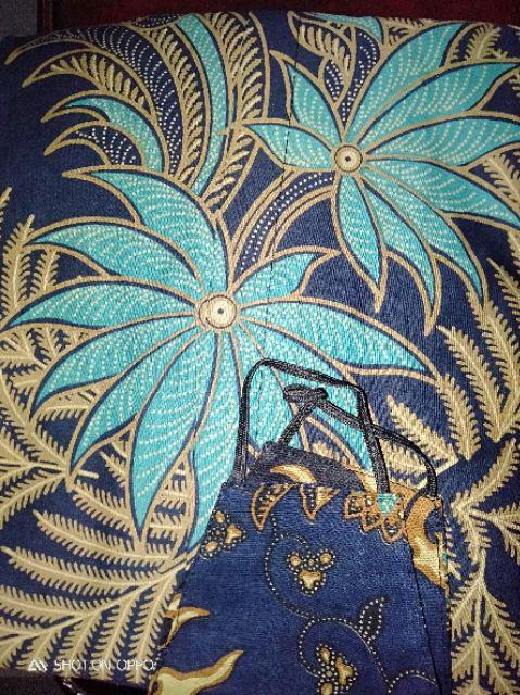 Ndoromesem Biru Batik Pra Lengan Panjang Lapis Furing Batik Solo