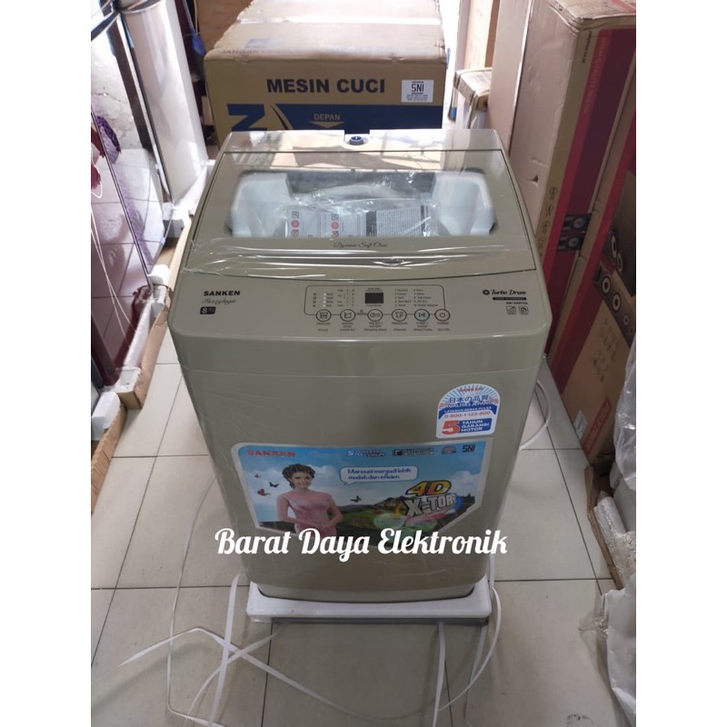 Mesin Cuci Sanken 1 Tabung AWS 887 GS Full Otomatis Top Loading AWS887