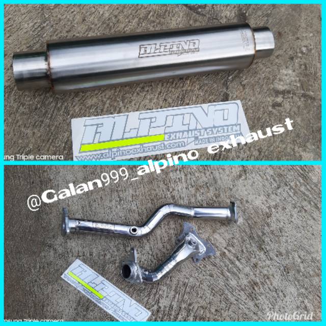 Downpipe frontpipe alpino plus resonator alpino for honda brio_jazz ge8