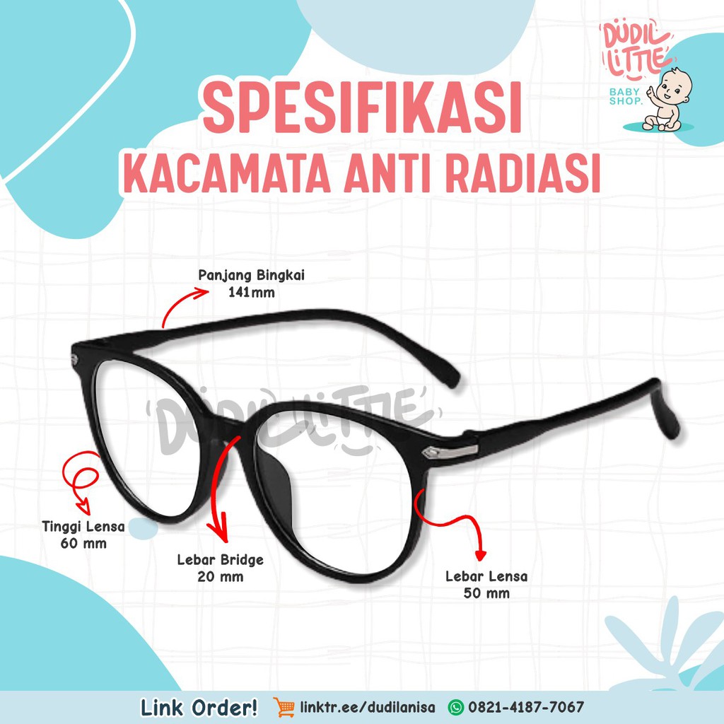 KACAMATA ANTI RADIASI UNISEX SUN GLASSES LENSA TRANSPARAN