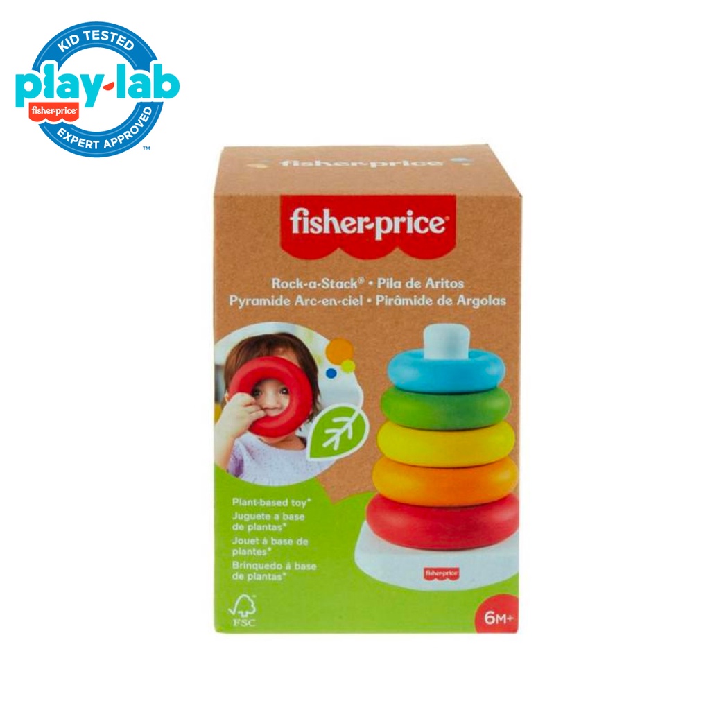 Fisher Price Rock-a-Stack (Eco Friendly) - Mainan Stacking Ring Donat Bayi