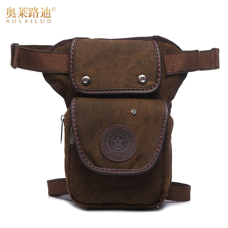 2022 Eropa  Amerika  Olahraga Retro Kanvas Tas Tas Messenger Tas Kaki Korea  Pria Multi Saku tas Pin