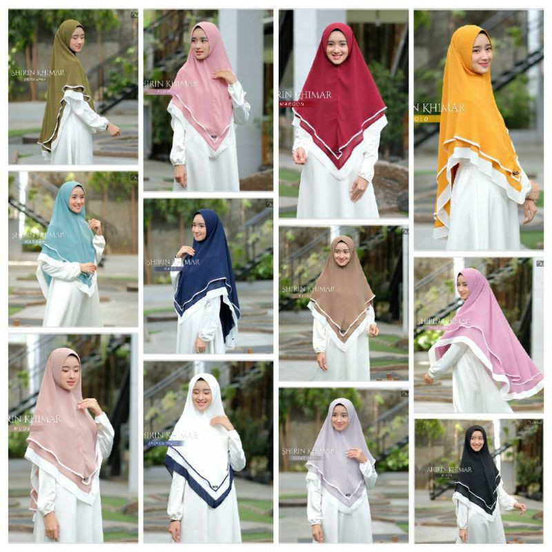 [HAFIA HIJAB] SHIRIN KHIMAR/JILBAB/KERUDUNG/BERGO CERUTY BABYDOLL DUANLAYER PREMIUN BY AUDINA