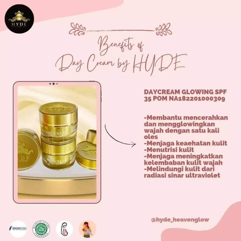 Day Cream Glowing Hyde Beauty Skincare