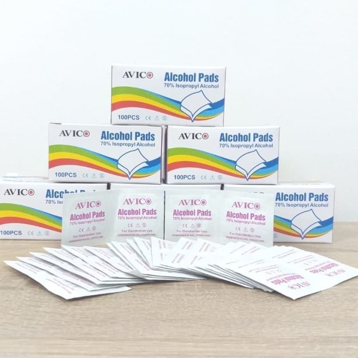 Alkohol Swab Avico  Avico Pads alcohol Swab isi 100 Tissue alkohol