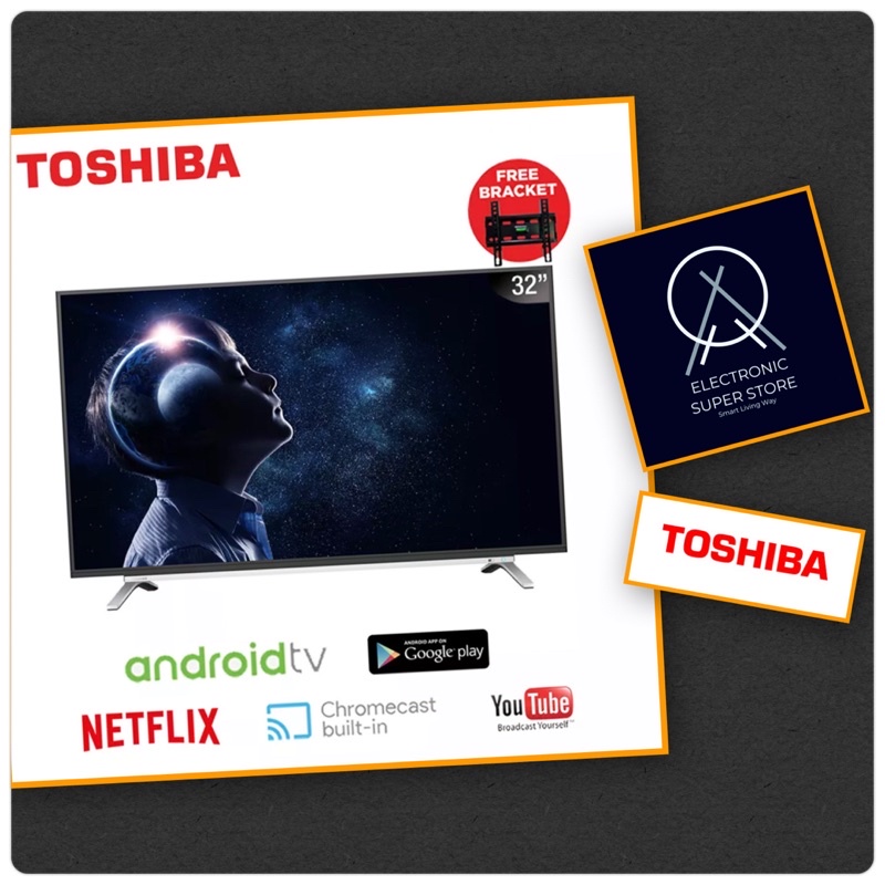 TV LED 32INCH TOSHIBA 32L5995 ANDROID SMART TV FREE BRACKET
