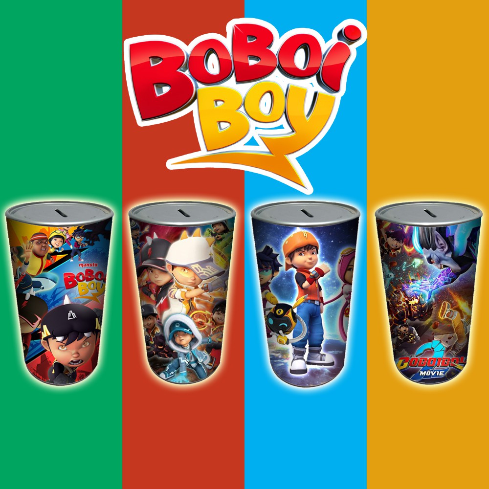Baby Boom - Celengan Kaleng Karakter Unik Souvenir Kado Buka Tutup Murah - BOBOIBOY Boboyboi