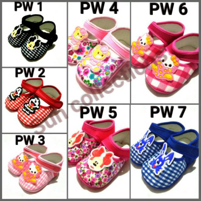 Prewalker Baby / Sepatu Bayi Karakter Motif Lucu 30 Pasang 1 KG