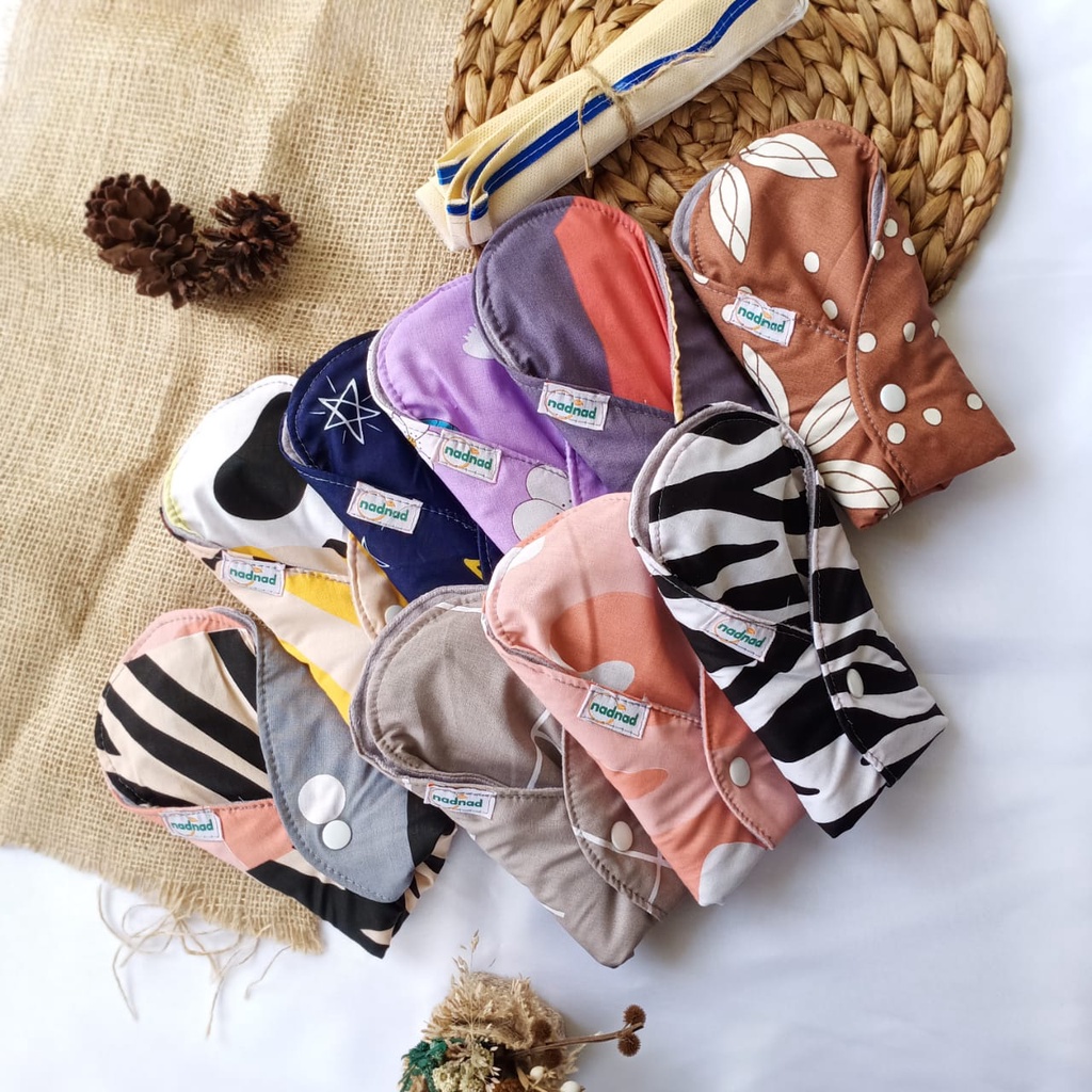 Paket Hemat Pembalut Kain Wanita NadNad Menstrual Pads Softex Kain
