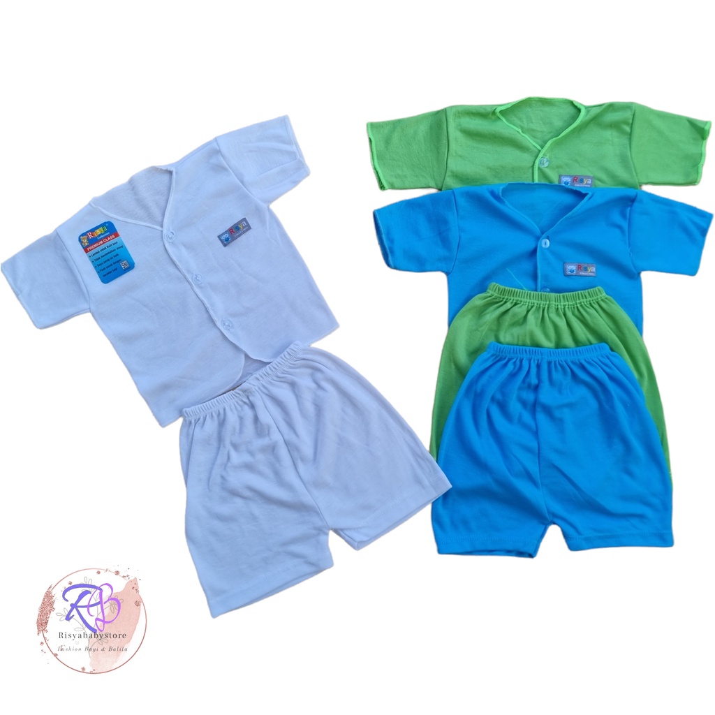 Paket 18pcs baju bayi polos / perlengkapan bayi Newborn