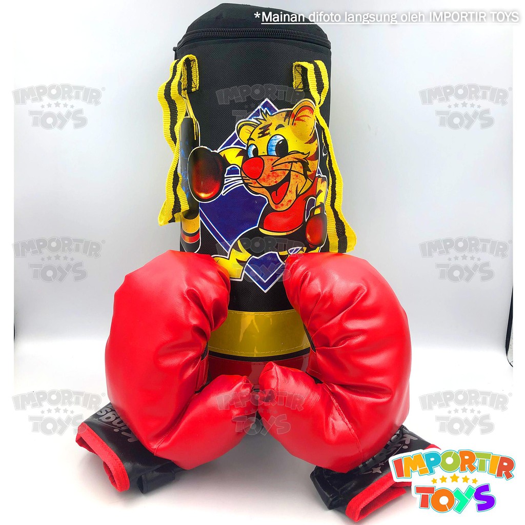 Mainan Boxing SARUNG TINJU + SAMSAK (BATRE BERSUARA!) IMPORTIR TOYS