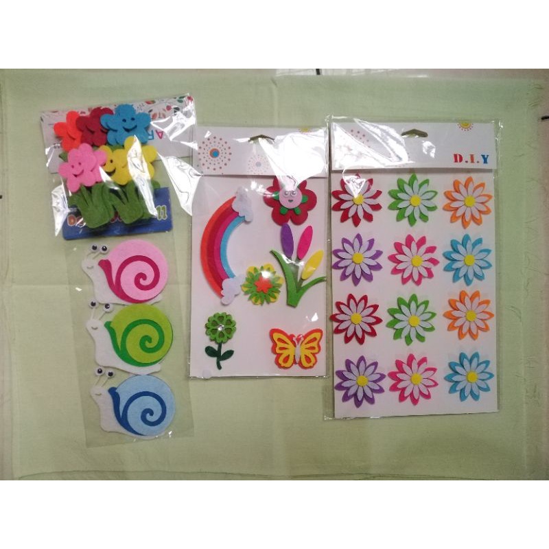Aplikasi hiasan flanel untuk dekorasi kelas / kamar / prakarya sekolah / classroom decoration