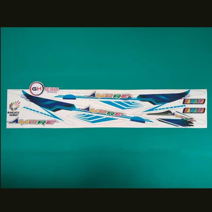 promo Stiker striping motor mio sporty amore biru putih murah
