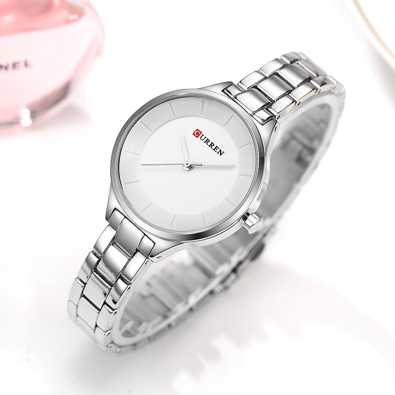 CURREN 9015 Jam Tangan Wanita Analog Stainless Steel WATCHKITE WKOS