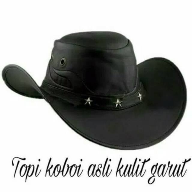 Topi Koboi Kulit Asli