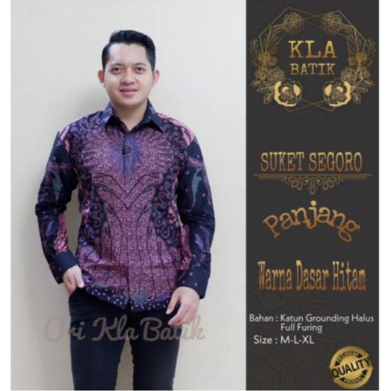 Suket Segoro 4 KLA Kemeja Batik Solo Pria Premium Lengan Panjang Atasan Modern Seragan Batik Full Furing SETYANING ATI JIWAMUDA  GITARJA UNGU UWER MERAK TRUNTUM SOGAN AJISAKA NAGA SOGAN MUSTIKA LAWASAN UWER MERAK  SETYO PRABU KAPAL KANDAS ANGGA JAYA BIMA